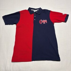 Vintage The Game St. Louis Cardinals Two Tone Polo Shirt | Red/Blue | Size Large